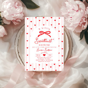 Invitation Petit coeur tendre valentin bébé shower