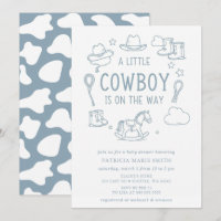Petit cow-boy en route Garçon Baby Shower