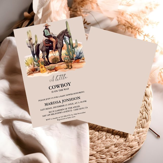 Invitation Petit cowboy occidental sauvage sur le chemin du B (Créateur téléchargé)