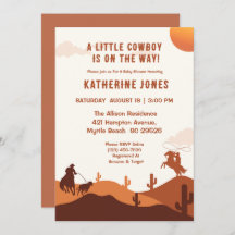 Petit Cowboy Rustic Western Rodeo Baby shower