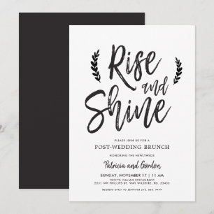 Invitation Petit déjeuner après-mariage Montez et Brillez