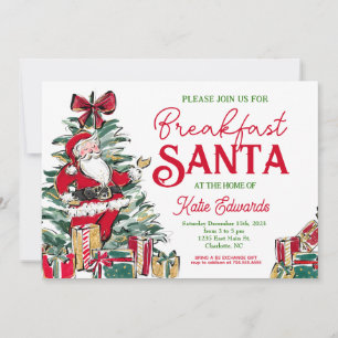 Invitation Petit déjeuner avec Père Noël Invitation, Père Noë