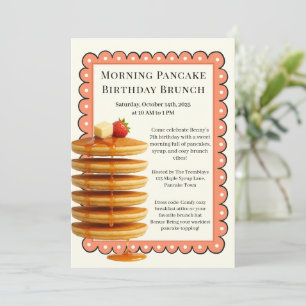 Invitation Petit déjeuner de crêpes d'anniversaire du matin