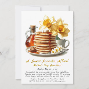 Invitation Petit déjeuner de la fête des mères – Crêpes et jo