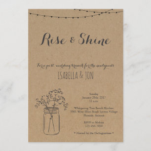 Invitation Petit déjeuner de lendemain de mariage sur fond Kr