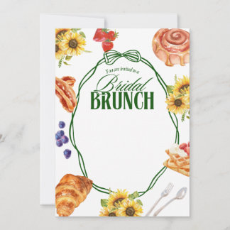 INVITATION PETIT DÉJEUNER DE MARIÉE AU TOURNESOL 
