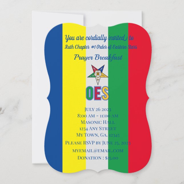 Invitation Petit déjeuner de prière OES (Devant)