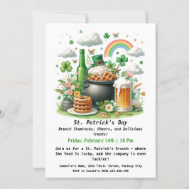 Invitation Petit déjeuner-dîner de la Saint-Patrick – Trèfles