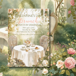 Invitation Petit déjeuner ensoleillé de la Saint-Valentin ent