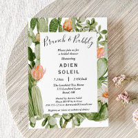 Petit-déjeuner floral cactus et bridal shower péti