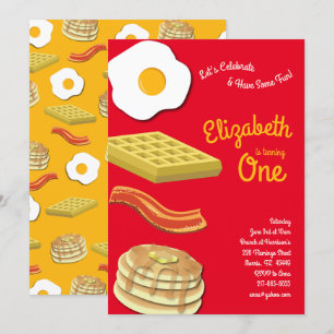 Invitation Petit-déjeuner gourmand Brunch Enfants 1er anniver