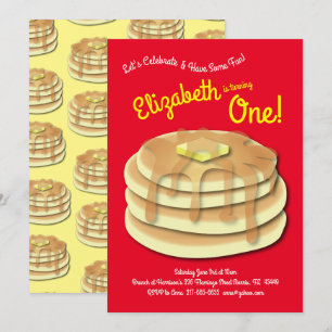 Invitation Petit-déjeuner gourmand Brunch Enfants 1er Anniver