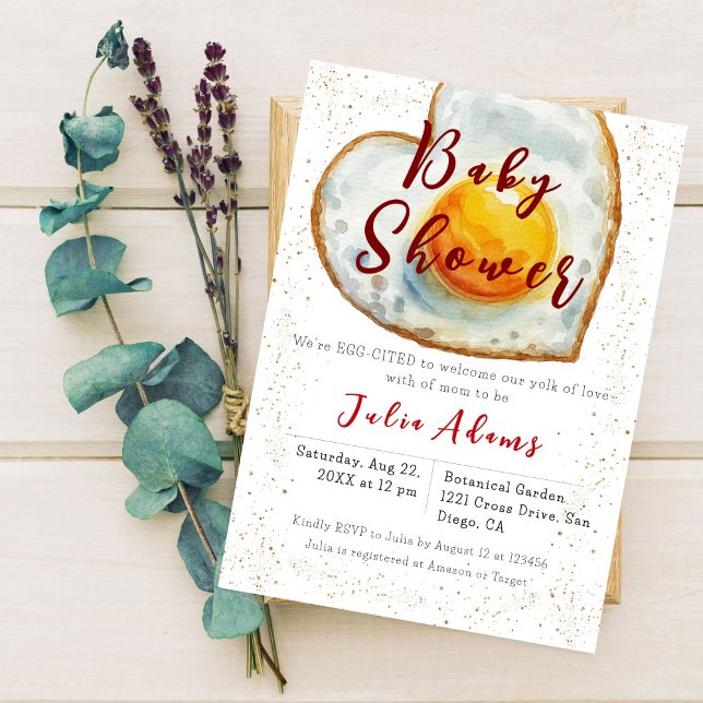 Invitation Petit-déjeuner Jolk of Love Baby shower à oeufs (Créateur téléchargé)