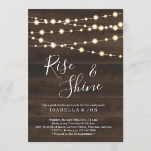 Invitation Petit déjeuner rustique après mariage