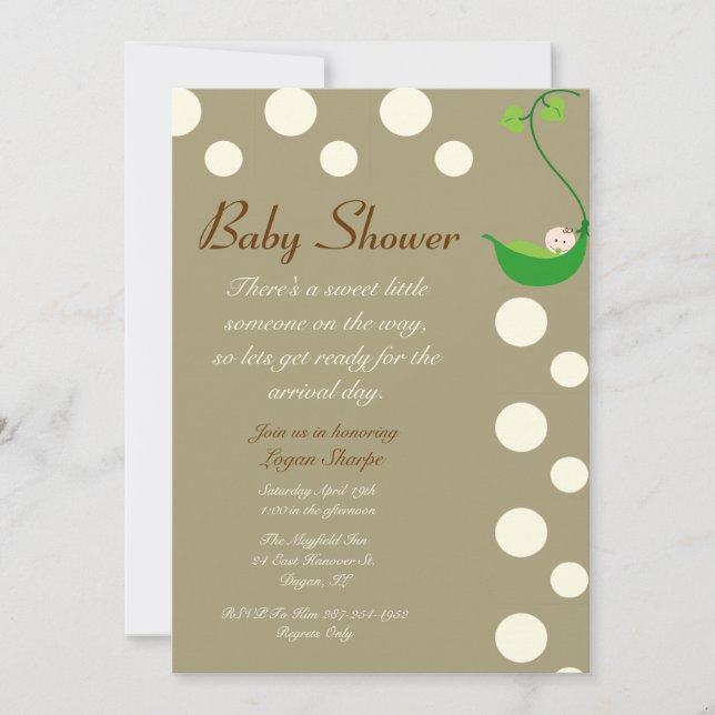 Invitation Petit doux quelqu'un baby shower (Devant)