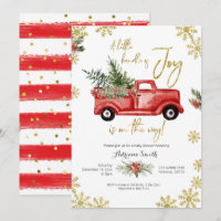 Petit ensemble de Joy Red Truck Baby shower