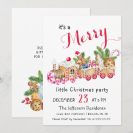 Invitation Petit Express de pain d'épices Petit fête de Noël