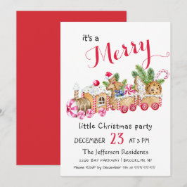 Invitation Petit Express de pain d'épices Petit fête de Noël