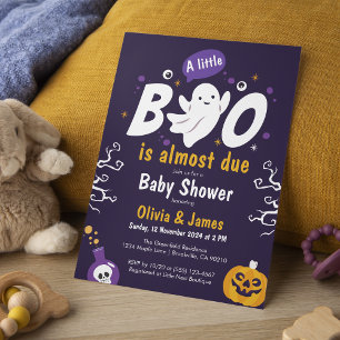 Invitation Petit Fantôme Boo Presque Né Fête Prénatale Hallow