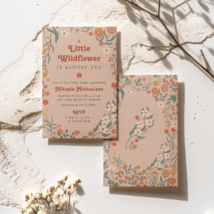 Invitation Petit Fleur sauvage Automne Rustique Boho Baby sho