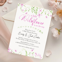 Petit Fleur sauvage bébé fille douche rose Fleur