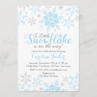 Petit Flocon de neige bébé garçon douche bleu arge