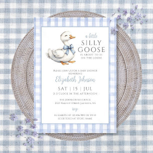 Invitation Petit Garçon Dinde Bleu Baby Shower