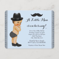 Petit Homme Moustache Bleue Baby Shower