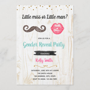 Invitation Petit homme ou petit manque genre révéler l'invita