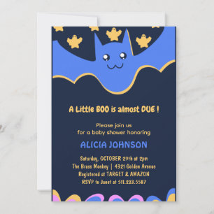 Invitation Petit hulu Chauve-souris mignon Garçon Baby shower