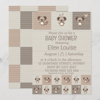 Invitation Petit Koala Bliss