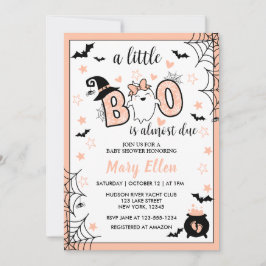 INVITATION PETIT LITTLE BOO ROSE HALLOWEEN BABY SHOWER