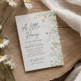 Invitation Petit miel sur le chemin Fleur sauvage Bee Baby sh