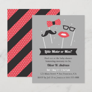 Invitation Petit Monsieur ou Mademoiselle Accessoires Photo B