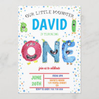 Petit Monster Garçon Premier Anniversaire Monstres