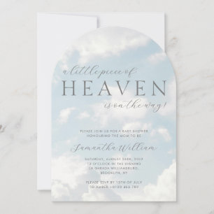 Invitation Petit morceau du ciel Baby shower nuageux