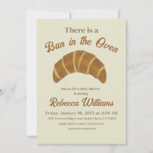 Invitation Petit pain dans le Baby shower du Jardin Oven Croi