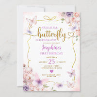 Petit Papillon rose pourpre 1er anniversaire