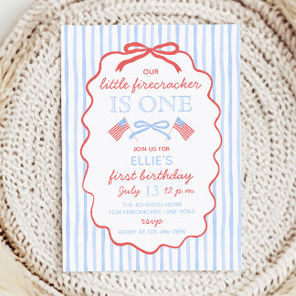 Invitation Petit pétard 4 juillet 1er anniversaire