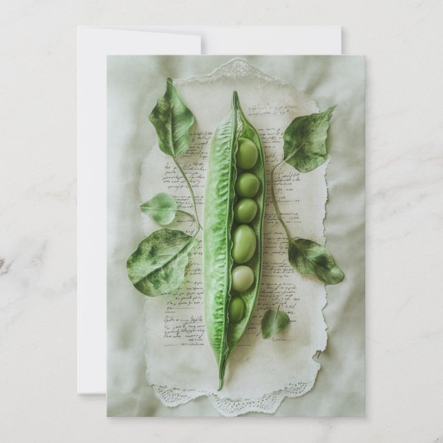 Invitation Petit Pois dans sa Cosse | Douillet et Sucré (Devant)