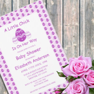 Invitation Petit poussin Fête de Pâques Baby Shower
