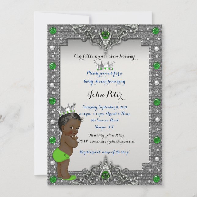 Invitation Petit Prince Baby shower Invitation, tendance, chi (Devant)