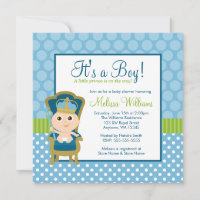 Petit Prince Trône Polka Dot Boy Baby shower