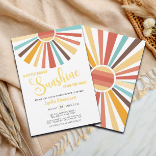Invitation Petit Rayon De Baby shower Soleil