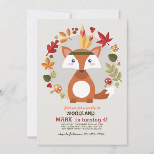 Invitation Petit Renard Brun