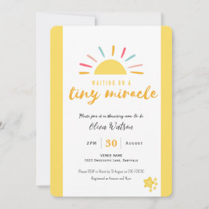 Invitation Petit Soleil Miracle, Premium Baby shower Invitati