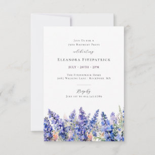 Invitation PETITE 75e Anniversaire Fleur de Naissance du Mois