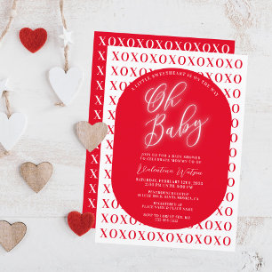 Invitation Petite Amour Sur Le Chemin Baby shower Valentine