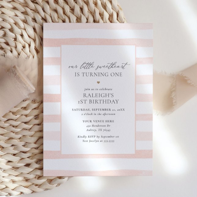 Invitation Petite amoureuse Valentines Fille Anniversaire (Créateur téléchargé)