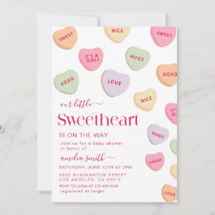 Invitation Petite bonbons amoureuse Valentines Baby shower de